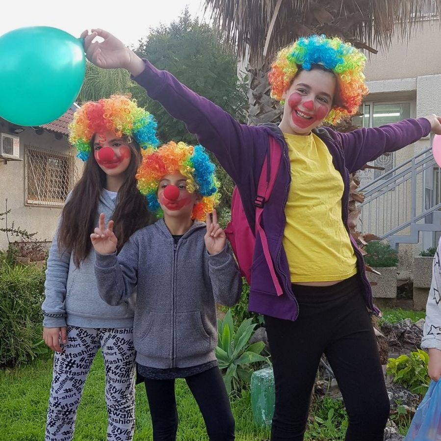 Children of Neve Hanna celebrating Purim